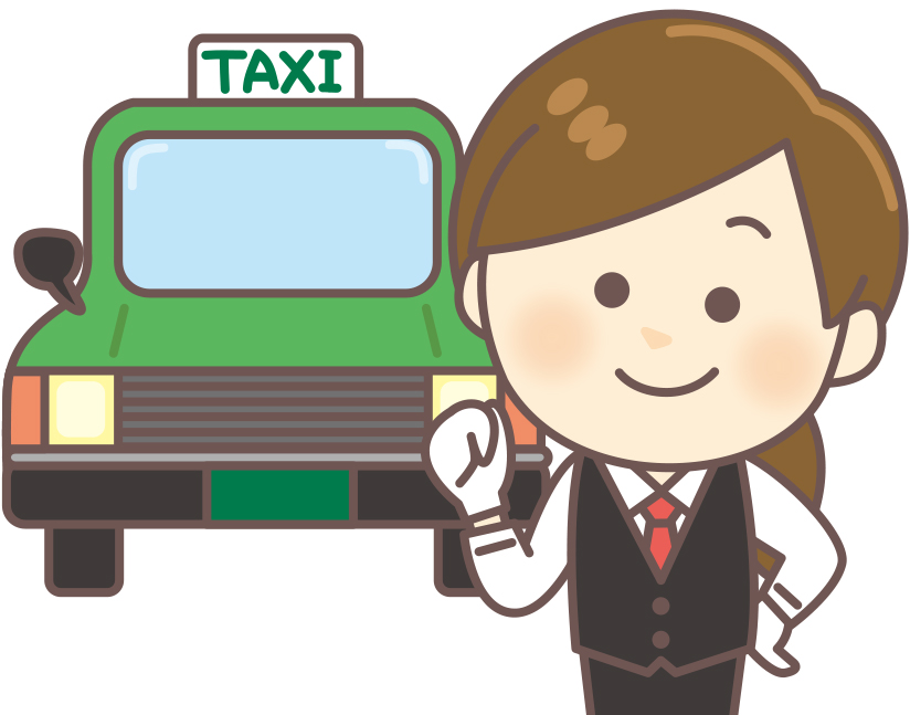 女性のタクシードライバー