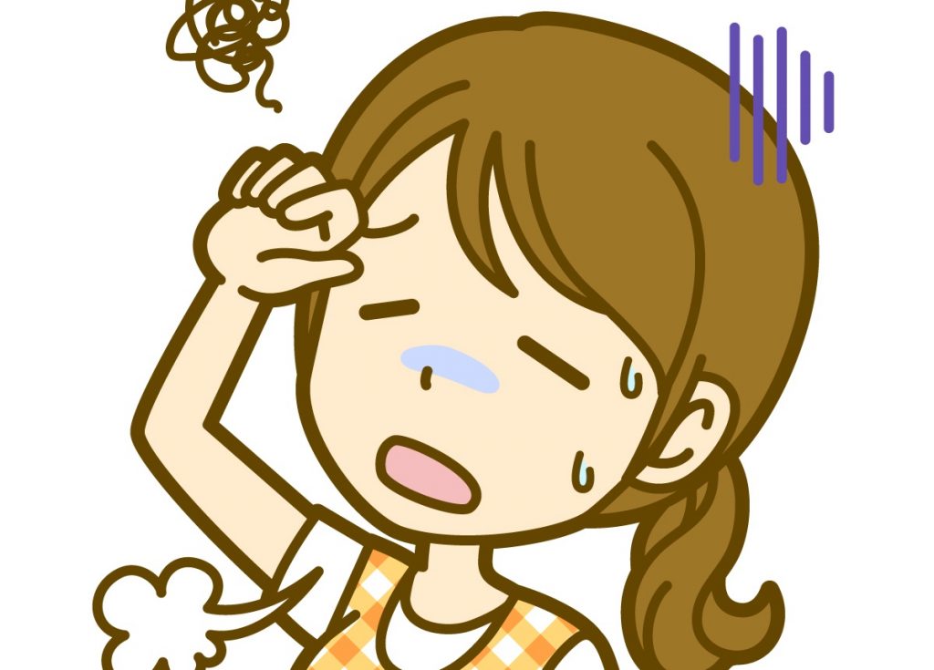 めまいを起こした主婦