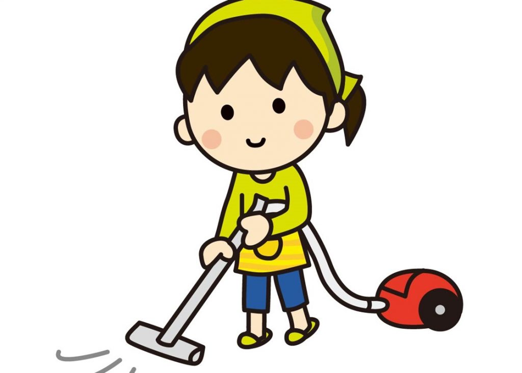 子供がいない間に掃除する主婦